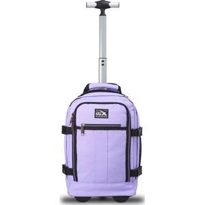 CabinMax Metz Hybrid Reistas – Handbagage 20L Ryanair – Rugzaktrolley – Rugzak - 40x25x20 cm – Compact Backpack – Lichtgewicht – Lavender