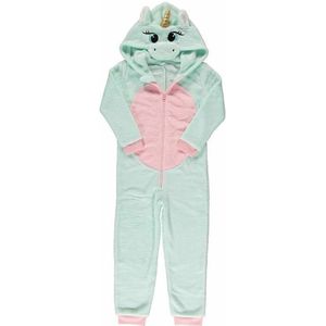 Onesie, Jumpsuit ""Unicorn"" mint groen hooded kids series