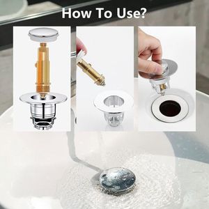 Basin Bath Basin Waste Easy Pop Up Click Spring Mechanism Brass Plug Bolt