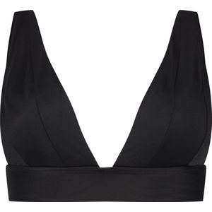 Hunkemöller Luxe triangle Dames Bikinitopje - Zwart - Maat XS