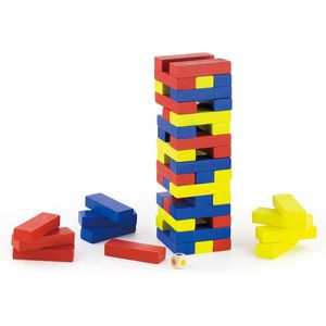 Viga Toys Behendigheidsspel Stapeltoren Hout 48-delig