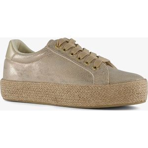 Blue Box dames sneakers met jute zool goud - Maat 40