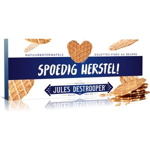 Jules Destrooper Natuurboterwafels koekjes in geschenkdoos - ""Spoedig herstel!"" - 100g