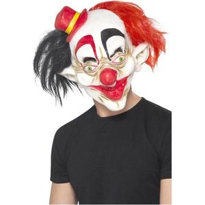Smiffys - Creepy Clown Masker - Zwart/Rood