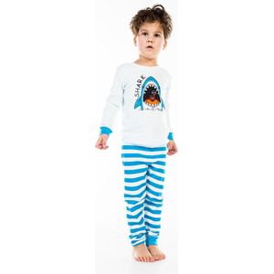 Blauwe Haai Pyjama - 100% Katoen - Super Comfortabel