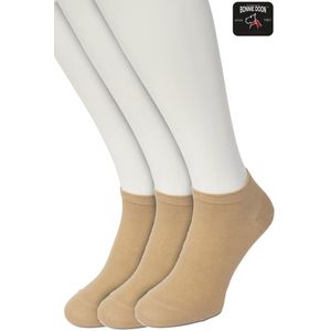 Bonnie Doon Sneakersokken Heren Beige/Zand maat 40/46 - 3 paar - Basis Korte Sokken - Gladde Naden - Enkel Sokken - Uitstekend Draagcomfort - Enkelsokken - Sneaker Sokken - 3-pack - Multipack - Effen - Beige - Licht Bruin - Sand - OL8120013.342