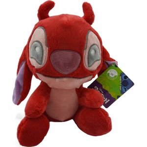 Lilo & Stitch - Leroy - Pluche Knuffel - Disney - Snuggletime - Duurzaam Materiaal - Rood (23 cm)