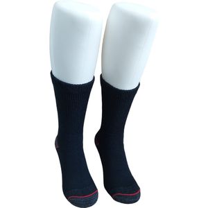 WeirdoSox – Werksokken met versterkte hak en teen en comfortabele badstof voet – Zwart - 4 paar - Maat 43/46