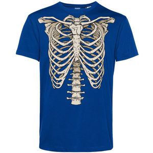 T-shirt Skelet | Carnavalskleding heren | Carnaval Kostuum | Foute Party | Blauw | maat L