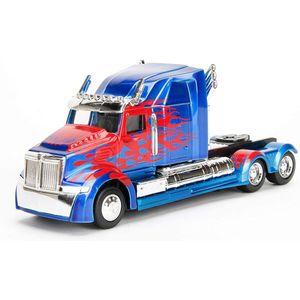 Western Star 5700XE ""Transformers Optimus Prime"" Blauw / Rood 1-32 Jada Toys