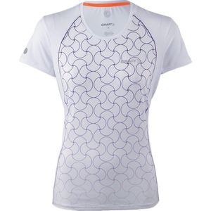Craft Focus Cool SS  - Sportshirt - Vrouwen - Maat XL - Wit/Paars
