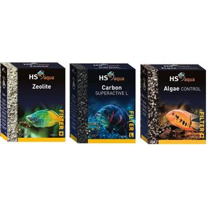 HS - Zeolite + Carbon Active Kool + HS-aqua Algae Control - Filtervulling - Filtermateriaal - 3x 1 Liter - Combideal