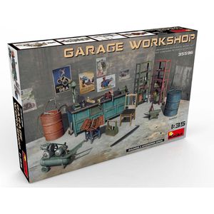 1:35 MiniArt 35596 Garage Workshop Plastic Modelbouwpakket