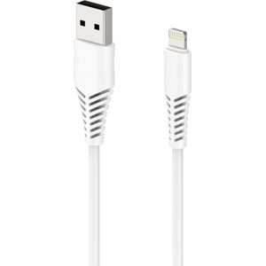 2GO USB-kabel Apple Lightning stekker, USB-A stekker 1.00 m Wit 797288