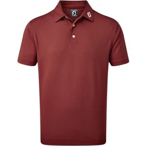 Heren Golf Polo - Footjoy Stretch Pique Solid - Maroon - L