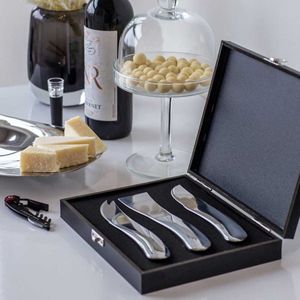 Philippi WAVE Kaasmessen Set - 3 Delig - Gepolijst - Zilver