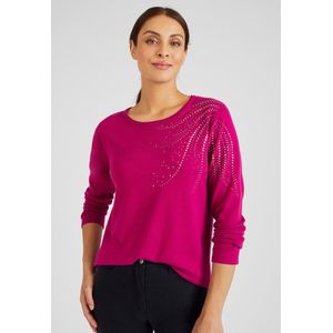 Damart - Trui met mooie studs - Vrouwen - Roze - L