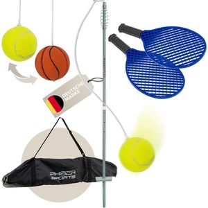 Twistball set - duurzaam dankzij verbeterde onderdelen - swingbal voor kinderen en volwassenen - tennisbal aan koord, tennistrainer spel tuin en outdoor