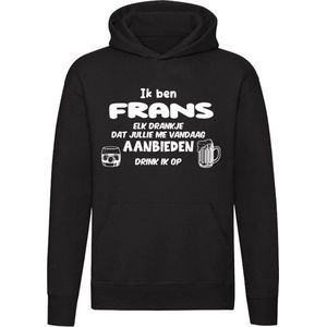 Ik ben Frans, elk drankje dat jullie me vandaag aanbieden drink ik op Hoodie | drank | feest | jarig | verjaardag | cadeau | kado | vrijgezellenfeest | Unisex | Trui | Sweater | Capuchon