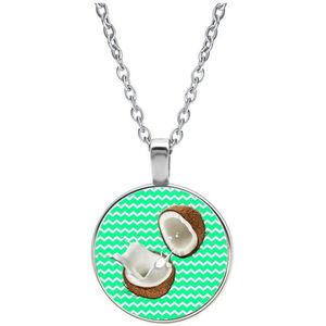 Ketting Glas - kokosnoot