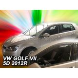 Zijwindschermen donker tbv VW volkswagen Golf 7 (type VII) - 5 deurs Hatchback model 2012 - 2020 set tbv voor & achterramen