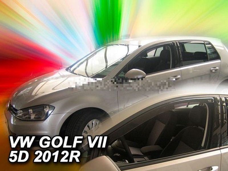 Zijwindschermen donker tbv VW volkswagen Golf 7 (type VII) - 5 deurs Hatchback model 2012 - 2020 set tbv voor & achterramen
