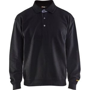 Blåkläder 3370-1158 Polo Sweatshirt Zwart maat L