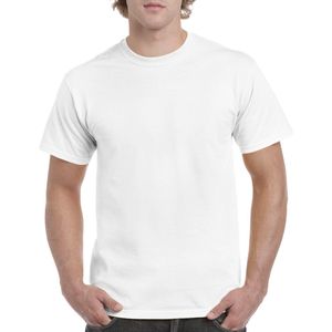 T-shirt met ronde hals 'Heavy Cotton' merk Gildan Wit - 4XL