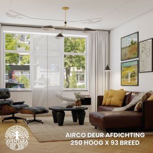 Airco Deur Afdichting – 235 x 93 cm – Geschikt voor Standaard Deuren – Airco Slang Afsluiten – Airco Deur Afdichtkit Schuifdeur of Openslaande Deur – Airco Deurafdichtingskit