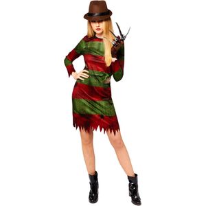 Halloween Kostuum Freddy Krueger Dames Officieel - Maat S