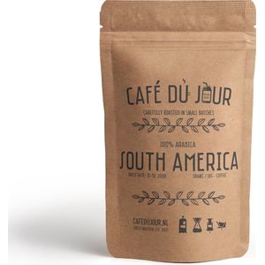 Café du Jour 100% arabica Zuid-Amerika 250 gram vers gebrande koffiebonen