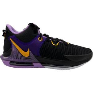 Nike Lebron Witness VII - Maat 45 - Zwart/Paars/Geel - Basketbal schoenen Heren -