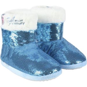 Disney Frozen 2 Elsa sloffen kinderen hoog pantoffel boots blauw maat 34/35 bij jurk