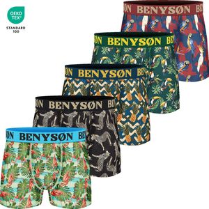 5 PACK Boxershort Heren | Katoen | Viscose | Maat L | Dieren Print | Ondergoed Heren | Onderbroeken Heren |