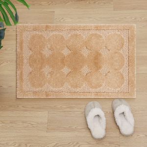 Badmat Toiletmat Beige Antislip Wasbaar Waterabsorberend- 60x90 CM