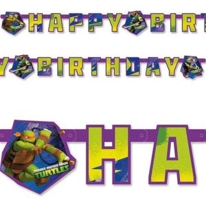 Ninja Turtles™ Happy Birthday slinger - Feestdecoratievoorwerp