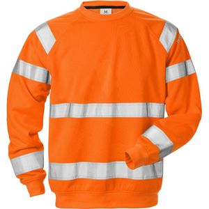 Fristads Hi Vis Sweatshirt Klasse 3 7446 Shv - Hi-Vis oranje - 2XL