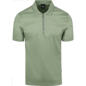 BOSS - Polston Polo Groen - Slim-fit - Heren Poloshirt Maat M