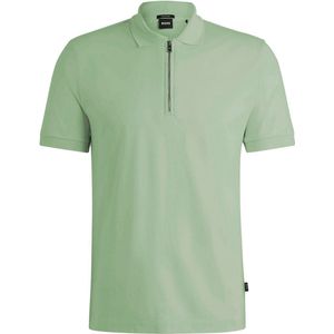 BOSS - Polston Polo Groen - Slim-fit - Heren Poloshirt Maat M