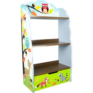 Teamson Kids Houten Boekenkast Voor Kinder - Kinderslaapkamer Accessoires - Betoverd Bos Ontwerp