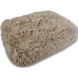 Topmast Fluffy Lounge Serie - Hondenkussen - Taupe - 97 x 68 x 20 cm - Hondenmand - Dierenkussen - Kattenkussen - Kattenmand