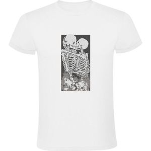 Skeletten kussen Heren T-shirt | love | liefde | kus | relatie | verliefd | partner | Valentijnsdag