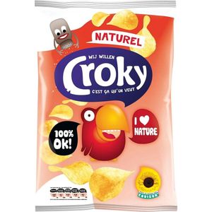 Croky Naturel chips 12 zakjes x 100 gram