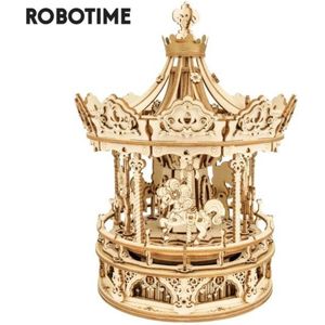 Robotime Romantic carousel - Rokr - Houten puzzel - Volwassenen - 3D puzzel - DIY