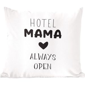 Sierkussen - Moederdag Cadeautje Hotel Mama - Multicolor - 60 Cm X 60 Cm