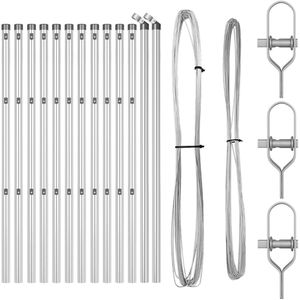 vidaXL - Hekposten - Set - Set - van - 13 - Zilver - Gegalvaniseerd - staal