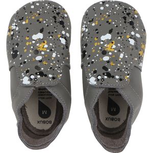 Bobux - Soft Soles - Spekkel grey - Babyslofjes - maat Small