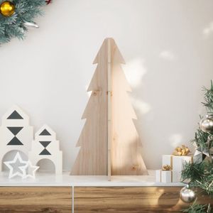 vidaXL - Kerstdecoratie - kerstboom - 69,5 - cm - massief - grenenhout