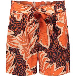 Geisha Broek Short Met Bloemenprint 41206 20 999 Black/coral Dames Maat - XS