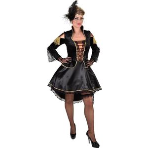 Magic By Freddy's - Steampunk Kostuum - Moulin Rouge Steampunk Showgirl - Vrouw - Zwart - Large - Carnavalskleding - Verkleedkleding